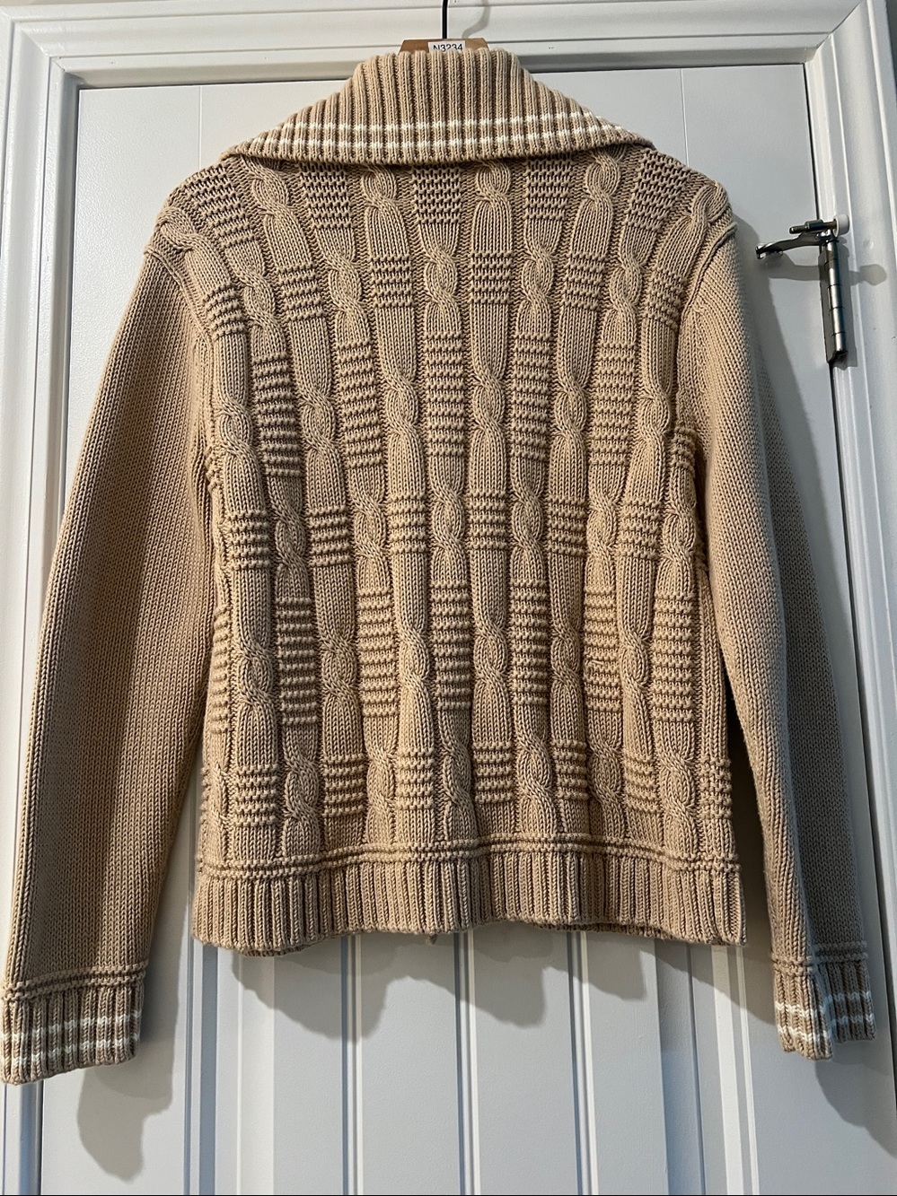 Talbots Cable Knit Coatigan Cardigan Small - Picture 4 of 5